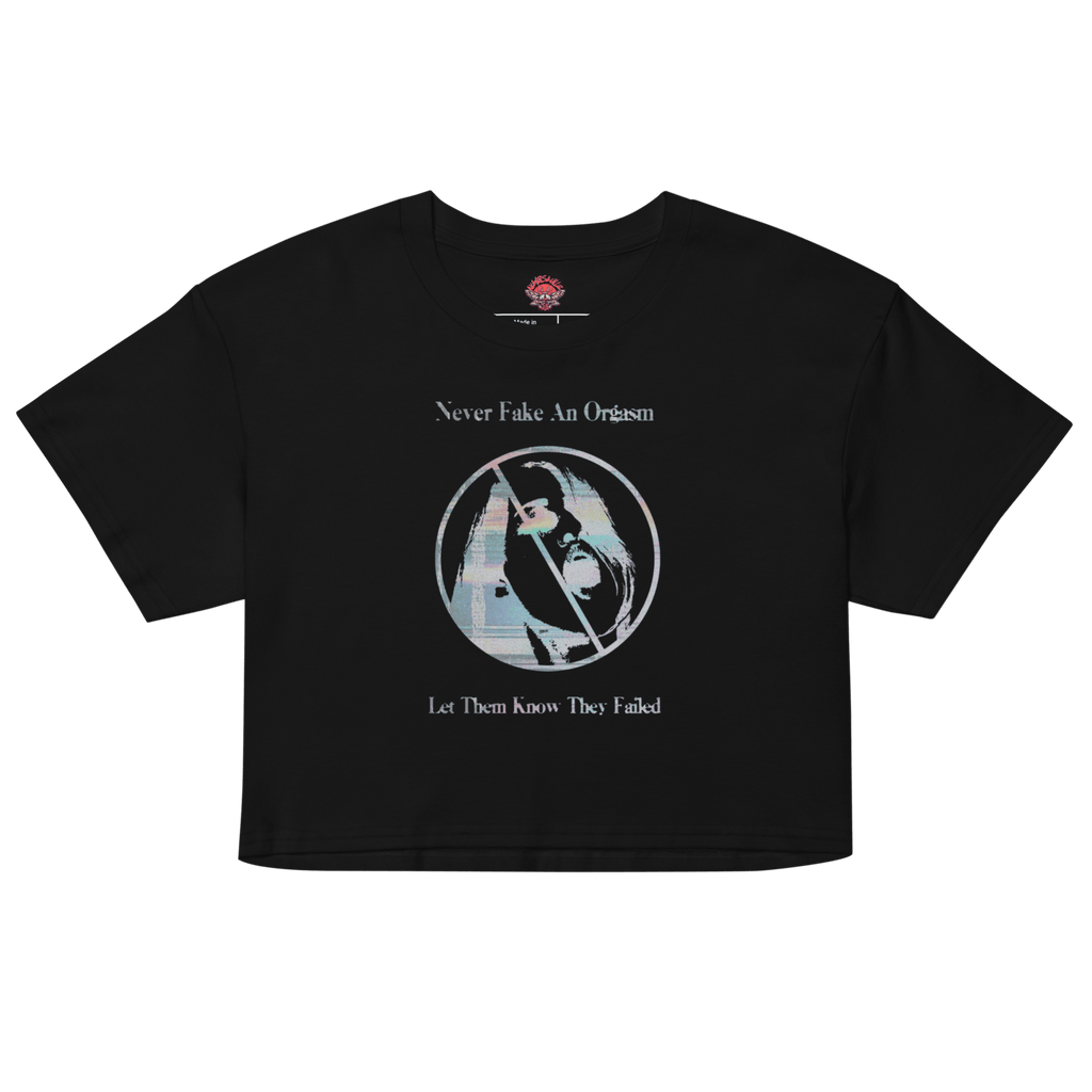 Don't Fake It - Relaxed Fit Crop Top-cropped tee-glitchcore-men's shirts-NumbskullzKC