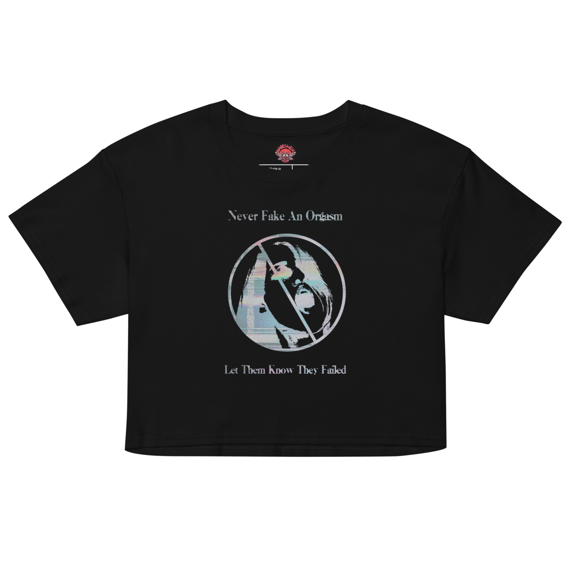 Don't Fake It - Relaxed Fit Crop Top-cropped tee-glitchcore-men's shirts-NumbskullzKC
