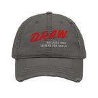 DRAW: Only Losers Use AI - Distressed Ball Cap-ballcap-distressed ball cap-men's ball caps-NumbskullzKC