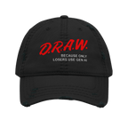 DRAW: Only Losers Use AI - Distressed Ball Cap-ballcap-distressed ball cap-men's ball caps-NumbskullzKC