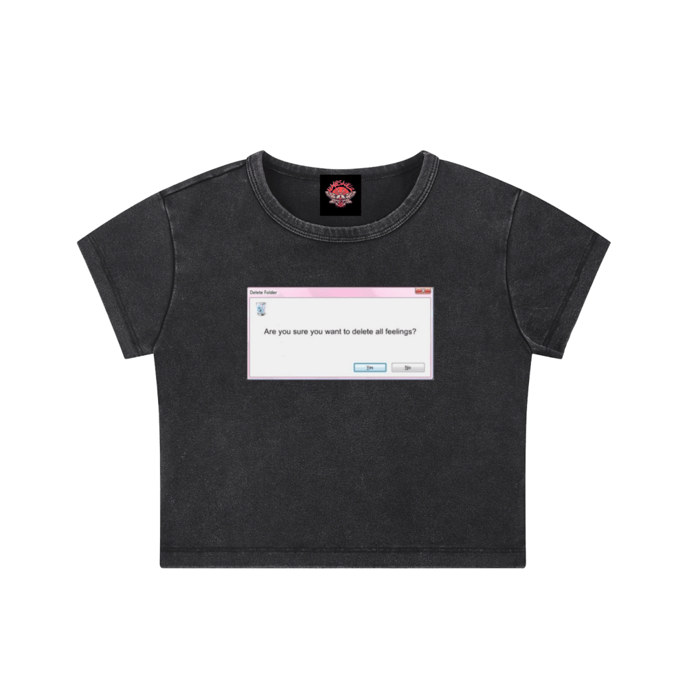 Emotional Tech Support - Snow Washed Crop Top-cropped-Numbskullz-shirt-NumbskullzKC