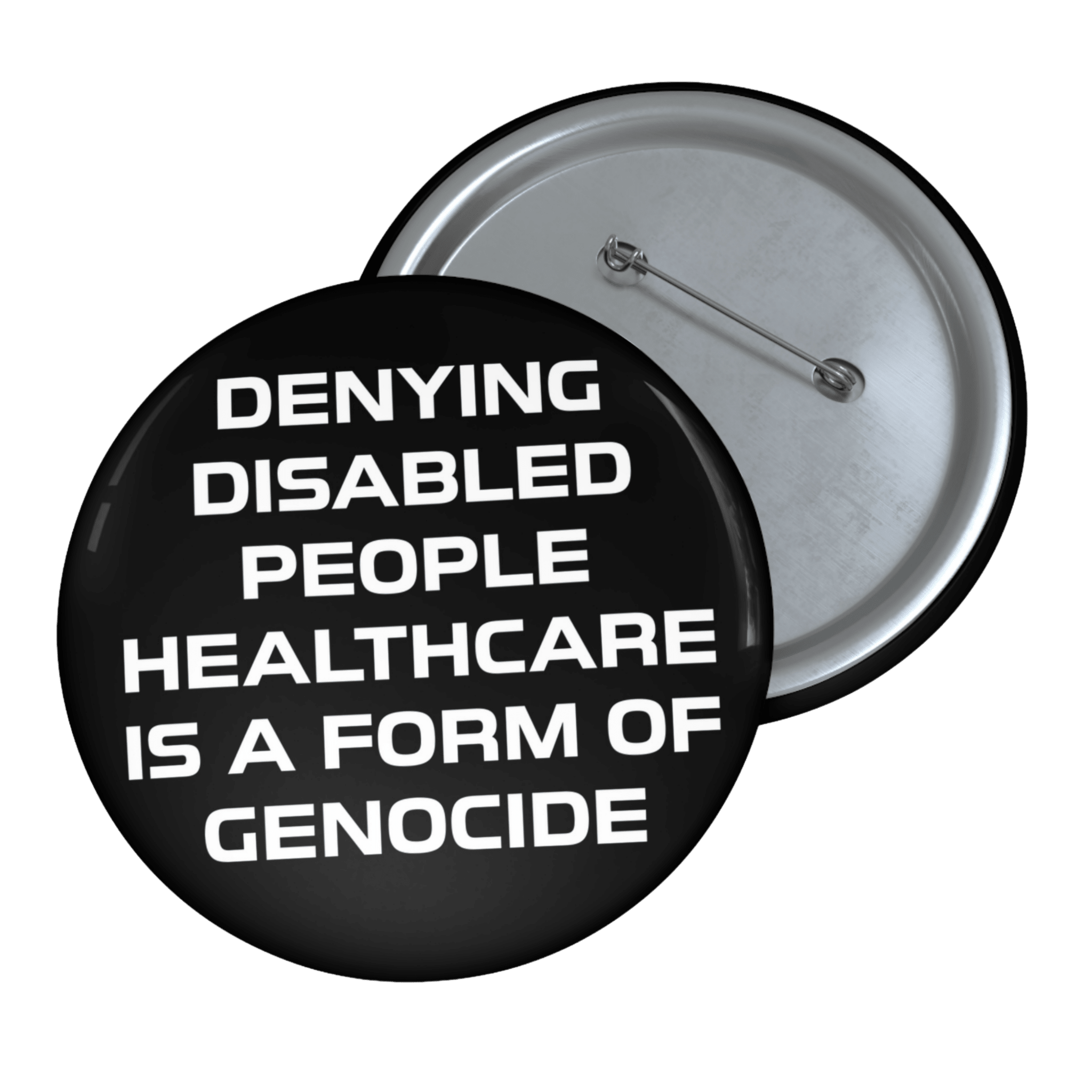 End Ableism - Pin Button-accessories-disability awareness-human rights-NumbskullzKC