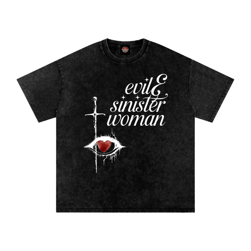 Evil Sinister Woman - Oversized T-Shirt - feminism - gothic - men's shirts - Numbskullz