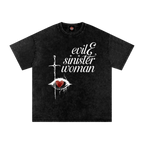 Evil Sinister Woman - Oversized T-Shirt - feminism - gothic - men's shirts - Numbskullz
