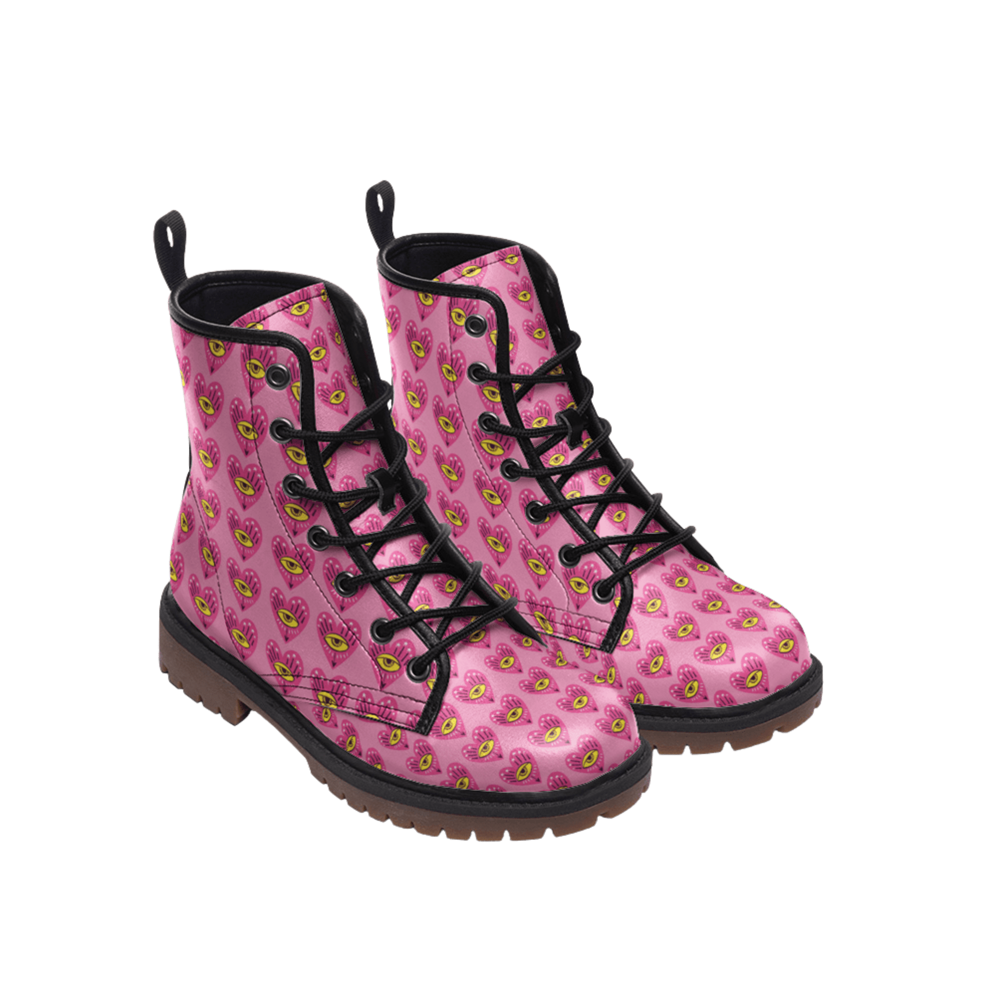 Eye Love You - Combat Boot - boots - combat boots - fashion boots - Numbskullz