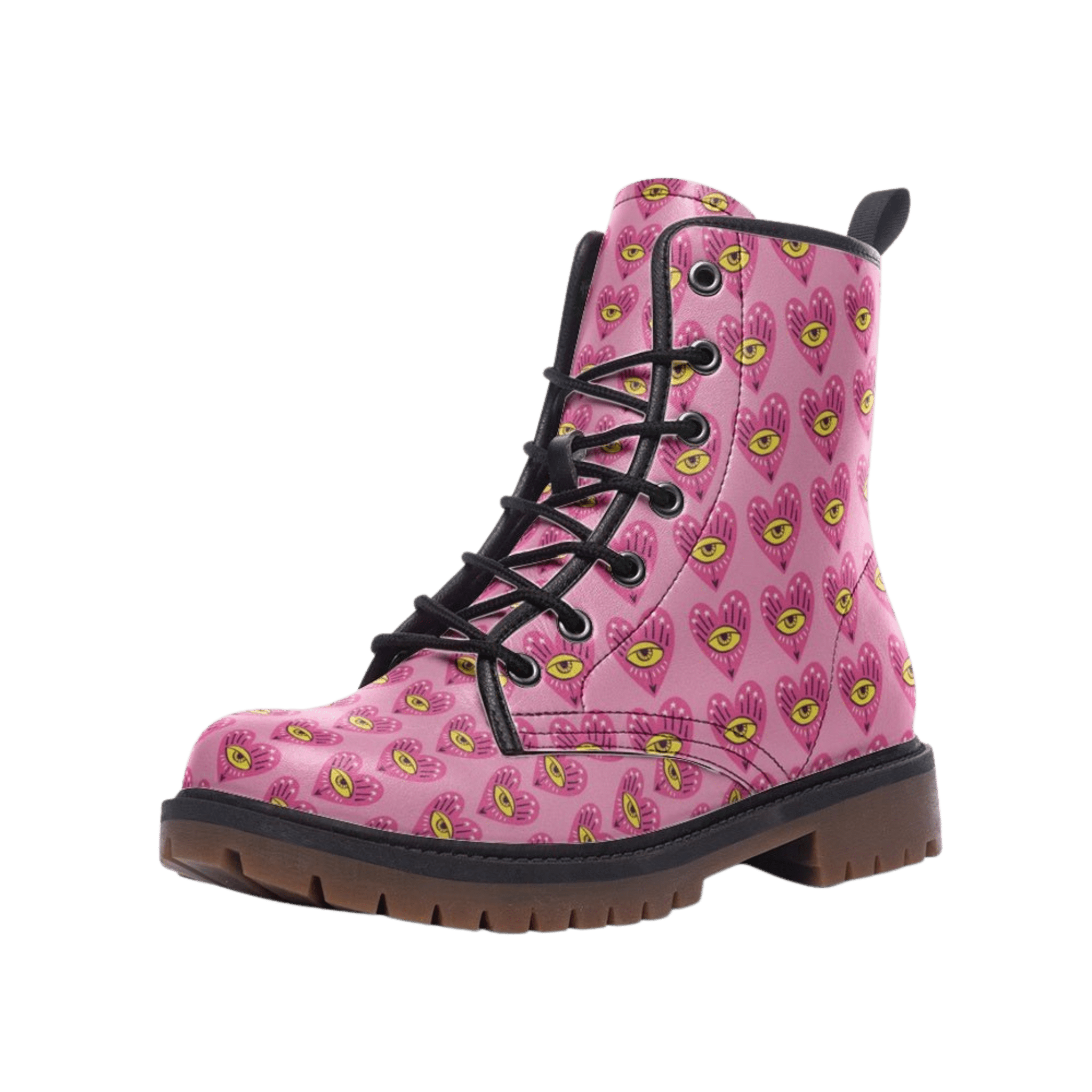 Eye Love You - Combat Boot - boots - combat boots - fashion boots - Numbskullz