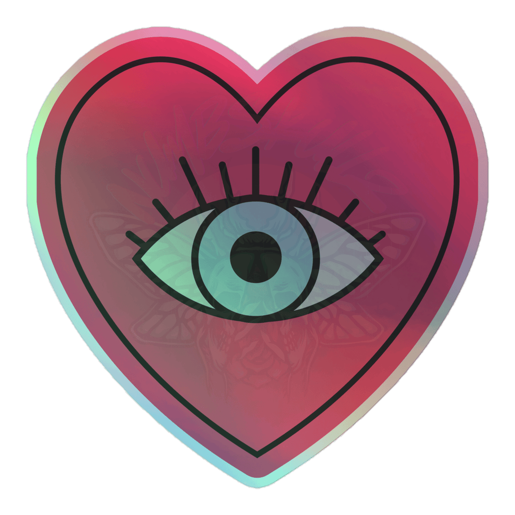 Eye Love You - Holographic Sticker - accessories - hearts - holo sticker - Numbskullz