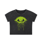 Eye of Envy - Snow Washed Crop Top-cropped-Numbskullz-shirt-NumbskullzKC