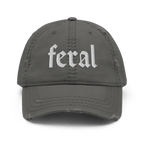 Feral - Distressed Adjustable Ball Cap - ballcap - baseball style hats - funny ballcaps - Numbskullz