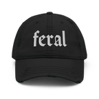 Feral - Distressed Adjustable Ball Cap - ballcap - baseball style hats - funny ballcaps - Numbskullz
