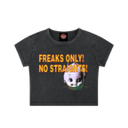Freaks Only - Snow Washed Crop Top [LIMITED] - cropped - glitchcore - humor - NumbskullzKC