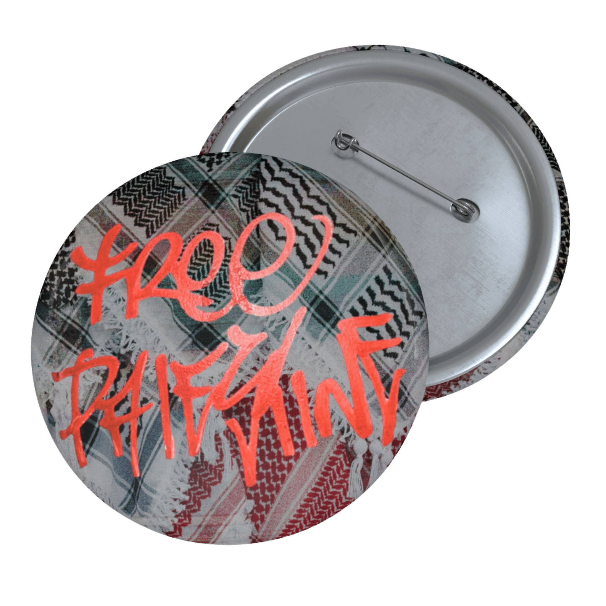 Free Palestine - Pin Button-accessories-activism-anti fascist-NumbskullzKC