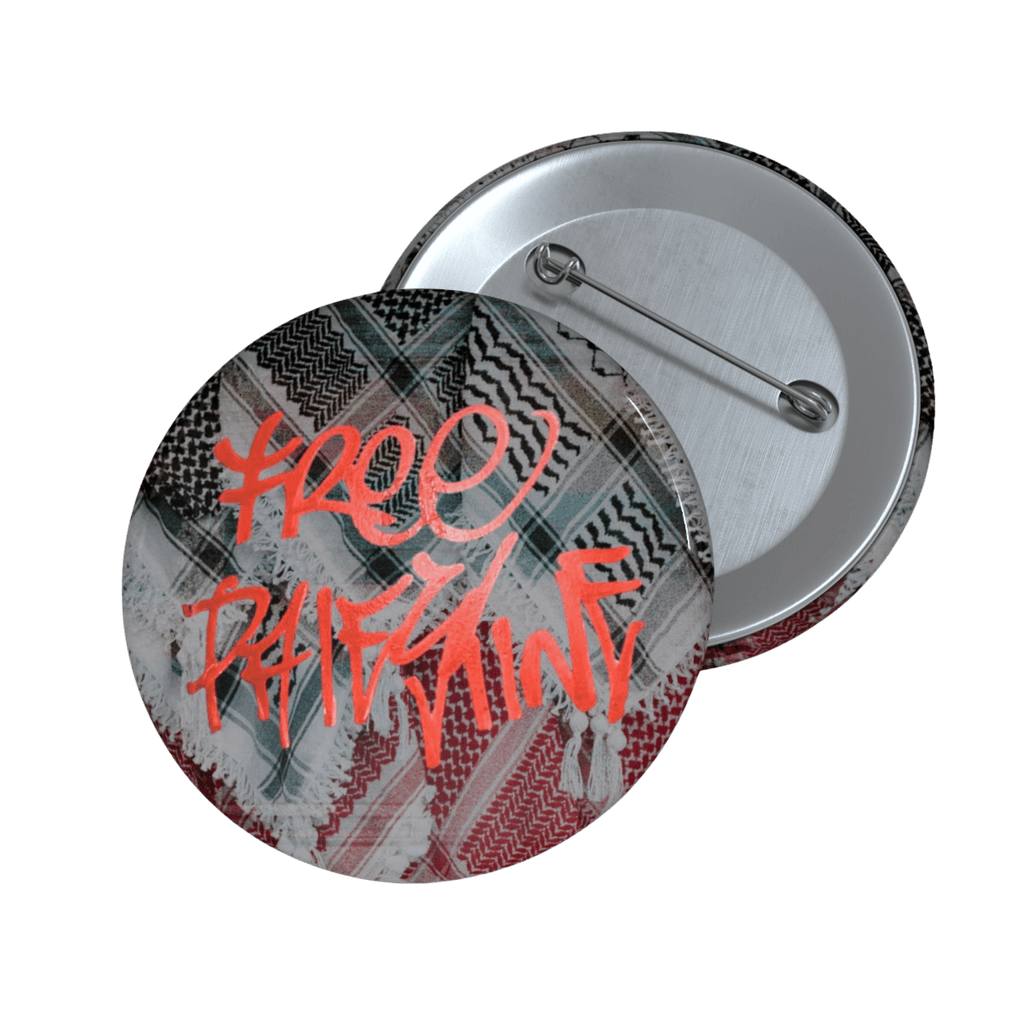 Free Palestine - Pin Button-accessories-activism-anti fascist-NumbskullzKC