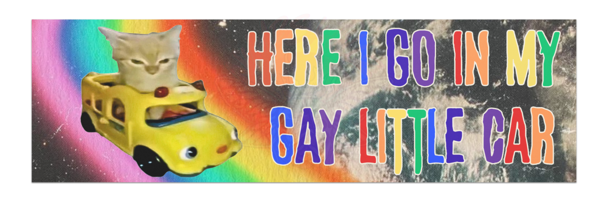 Gay Little Car - Car Magnet - accessories - bumper magnets - car decor - Numbskullz