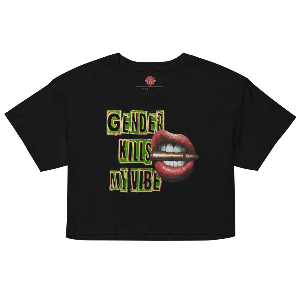 Gender Kills My Vibes - Relaxed Fit Crop Top-cropped tee-human rights-lgbtq-NumbskullzKC