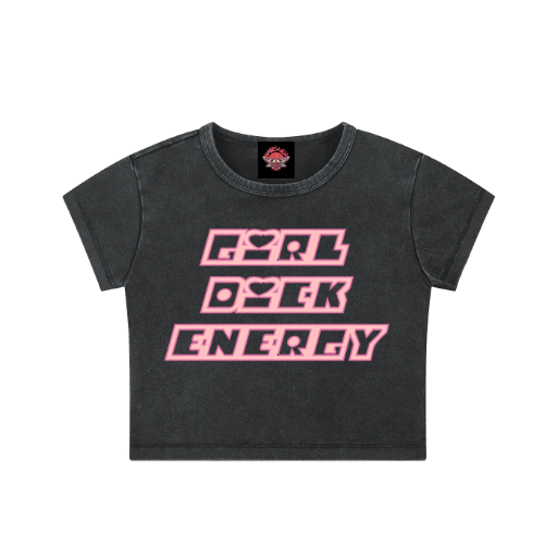Girl Dick - Snow Washed Crop Top-lgbtq-Numbskullz-pop culture-Numbskullz