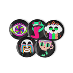 Googly - Set of 5 Pin Buttons - accessories - buttons - decorative pins - NumbskullzKC
