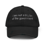 Government Hater - Distressed Ball Cap - activism - ballcap - baseball style hats - Numbskullz