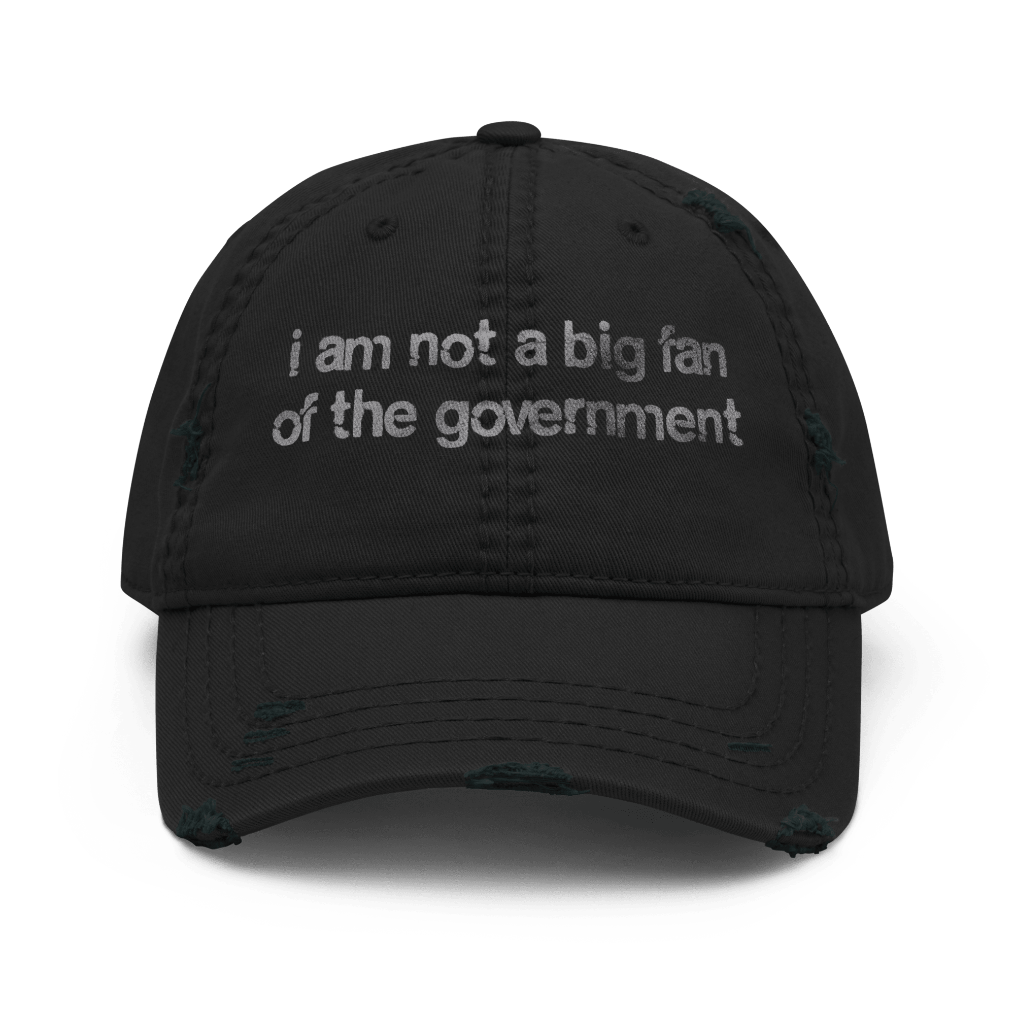 Government Hater - Distressed Ball Cap - activism - ballcap - baseball style hats - Numbskullz