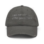 Government Hater - Distressed Ball Cap - activism - ballcap - baseball style hats - Numbskullz