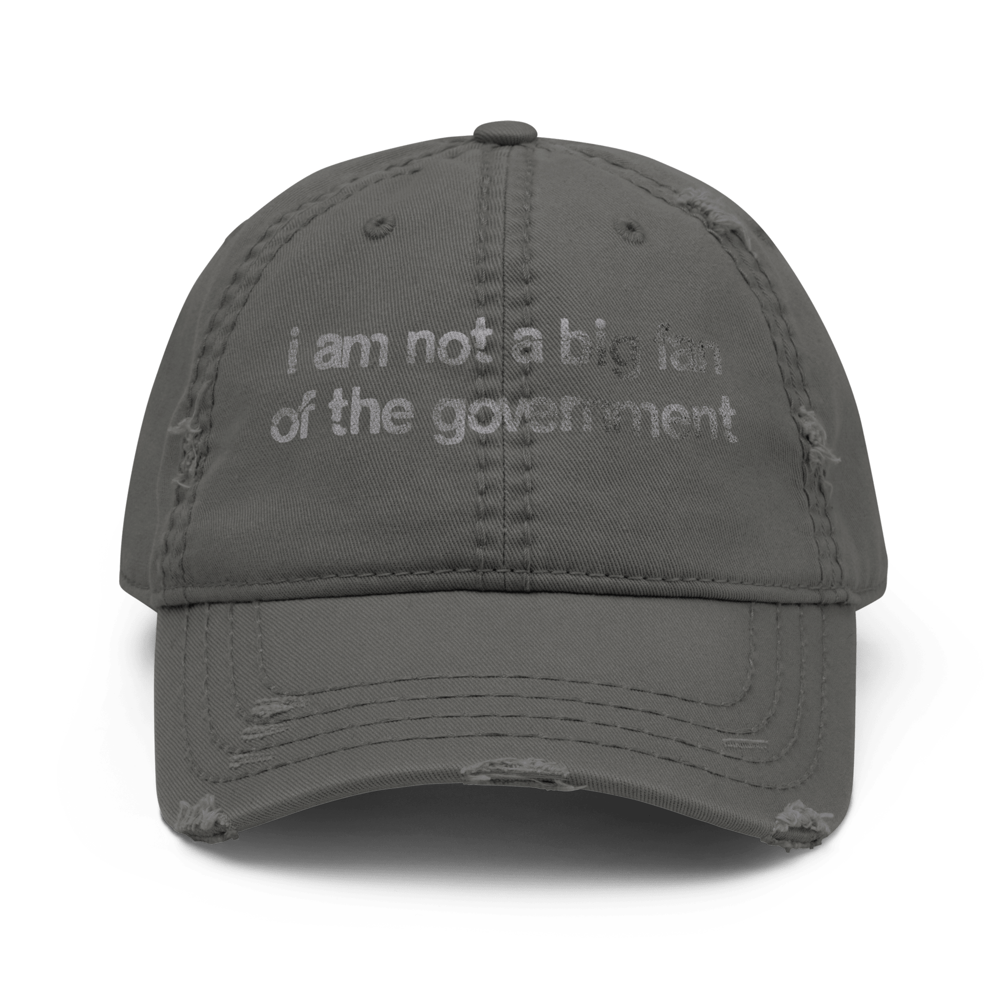 Government Hater - Distressed Ball Cap - activism - ballcap - baseball style hats - Numbskullz