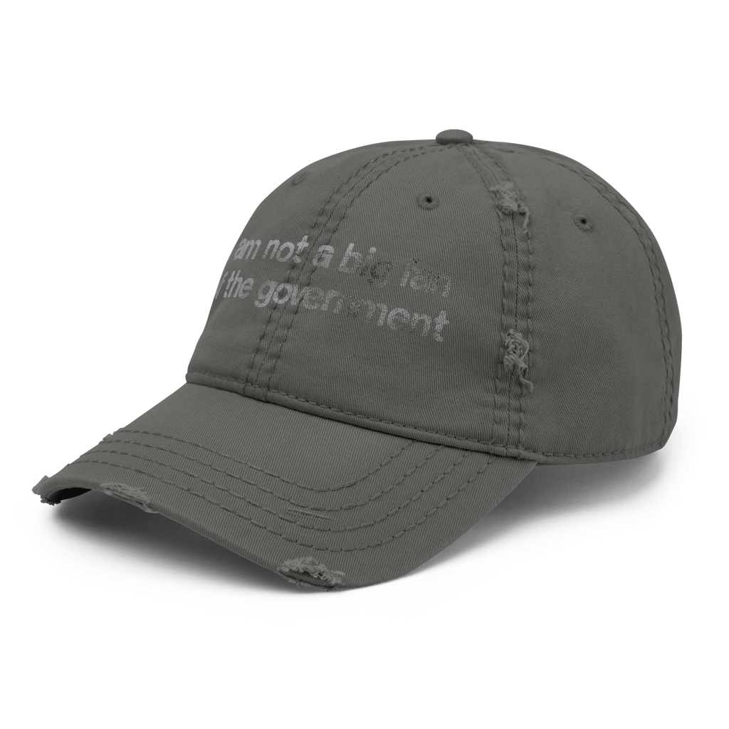 Government Hater - Distressed Ball Cap - activism - ballcap - baseball style hats - Numbskullz