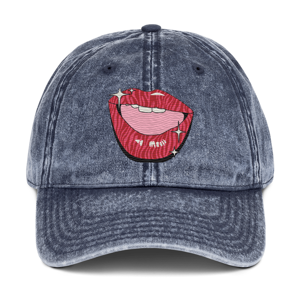 Heh - Heh - Stonewashed Cotton Twill Baseball Cap - ballcap - baseball style hats - graphic call caps - NumbskullzKC