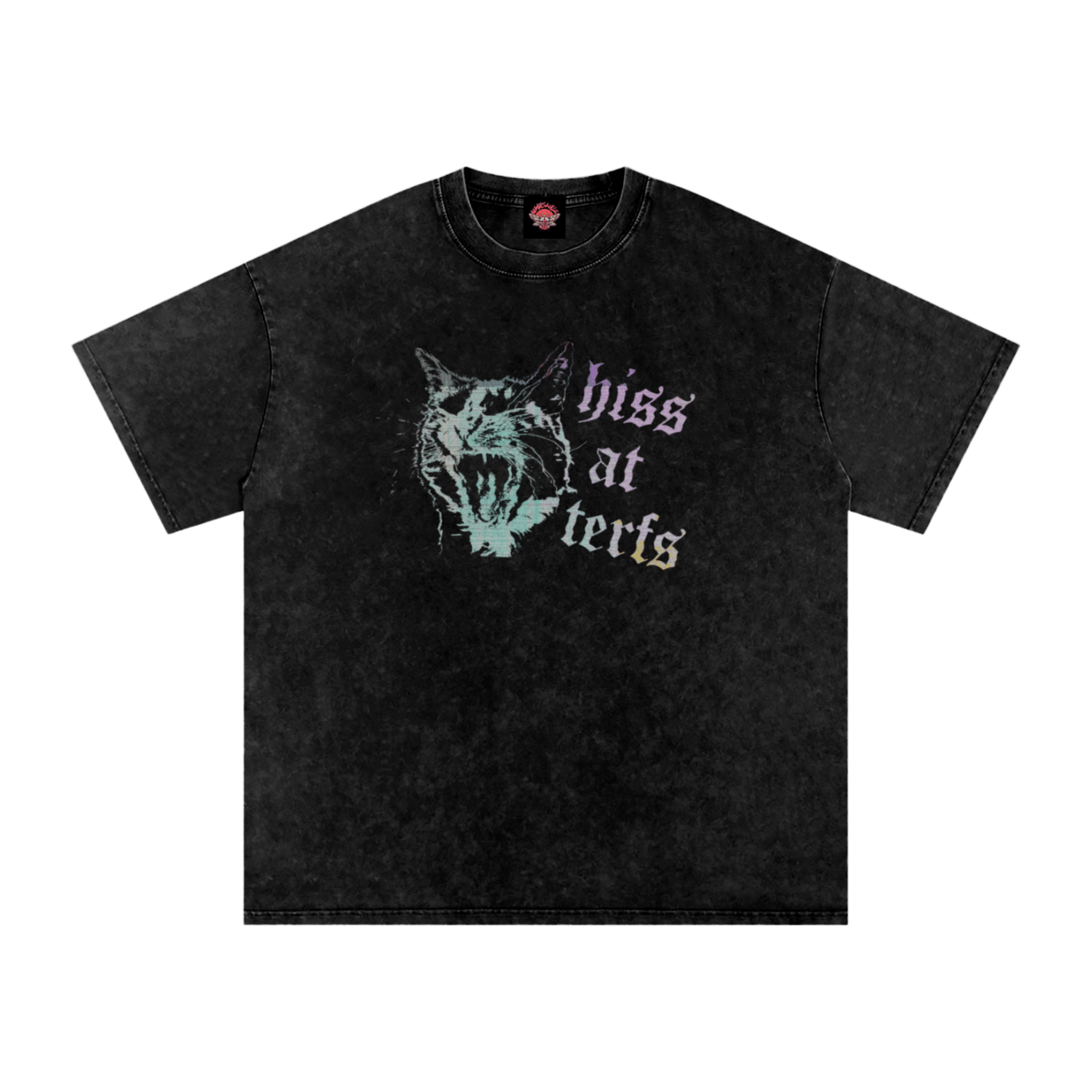 Hiss at TERFs Oversized T-Shirt - animal - lgbtq - men's shirts - NumbskullzKC