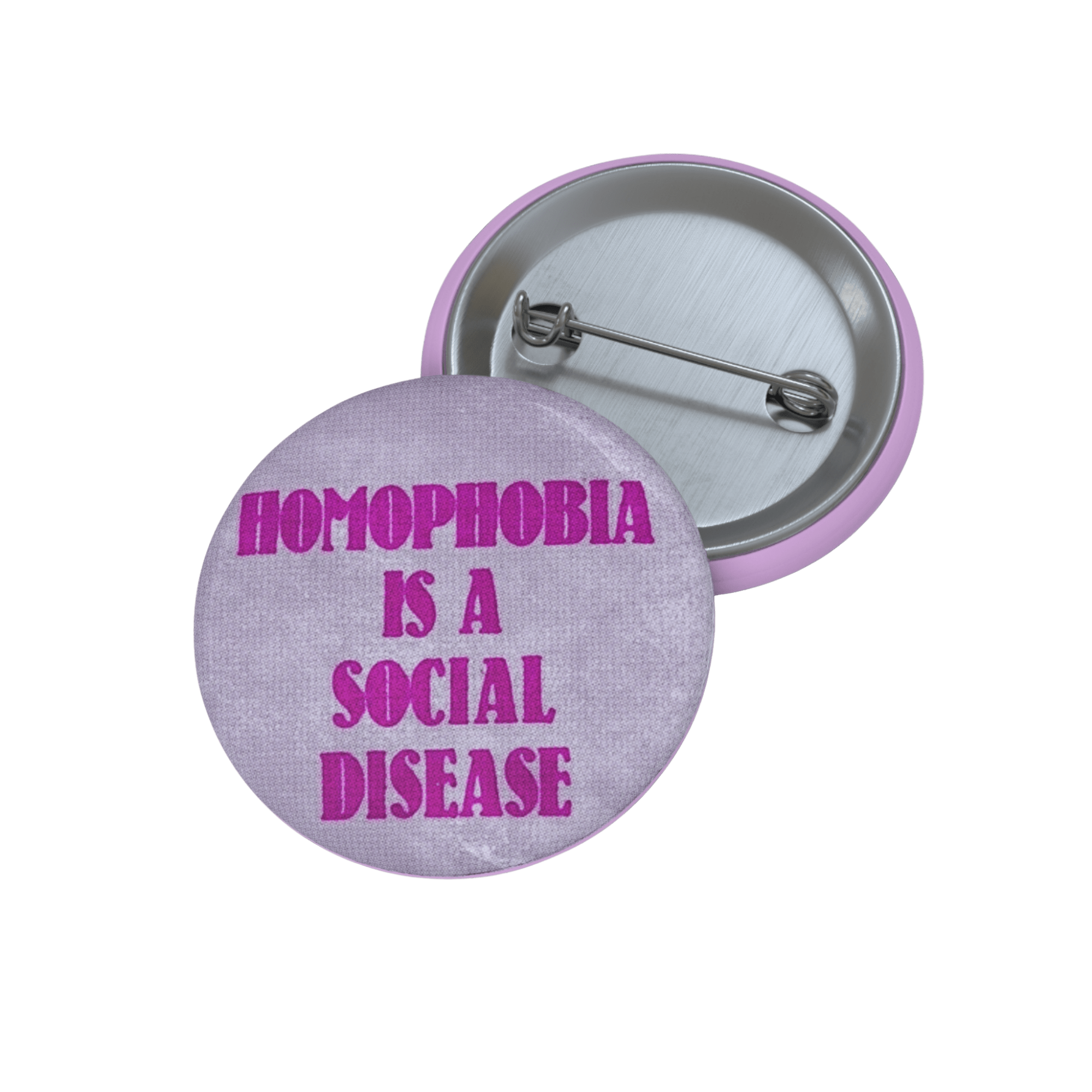Homophobia Is a Social Disease - Pin Button-accessories-button pins-buttons-NumbskullzKC