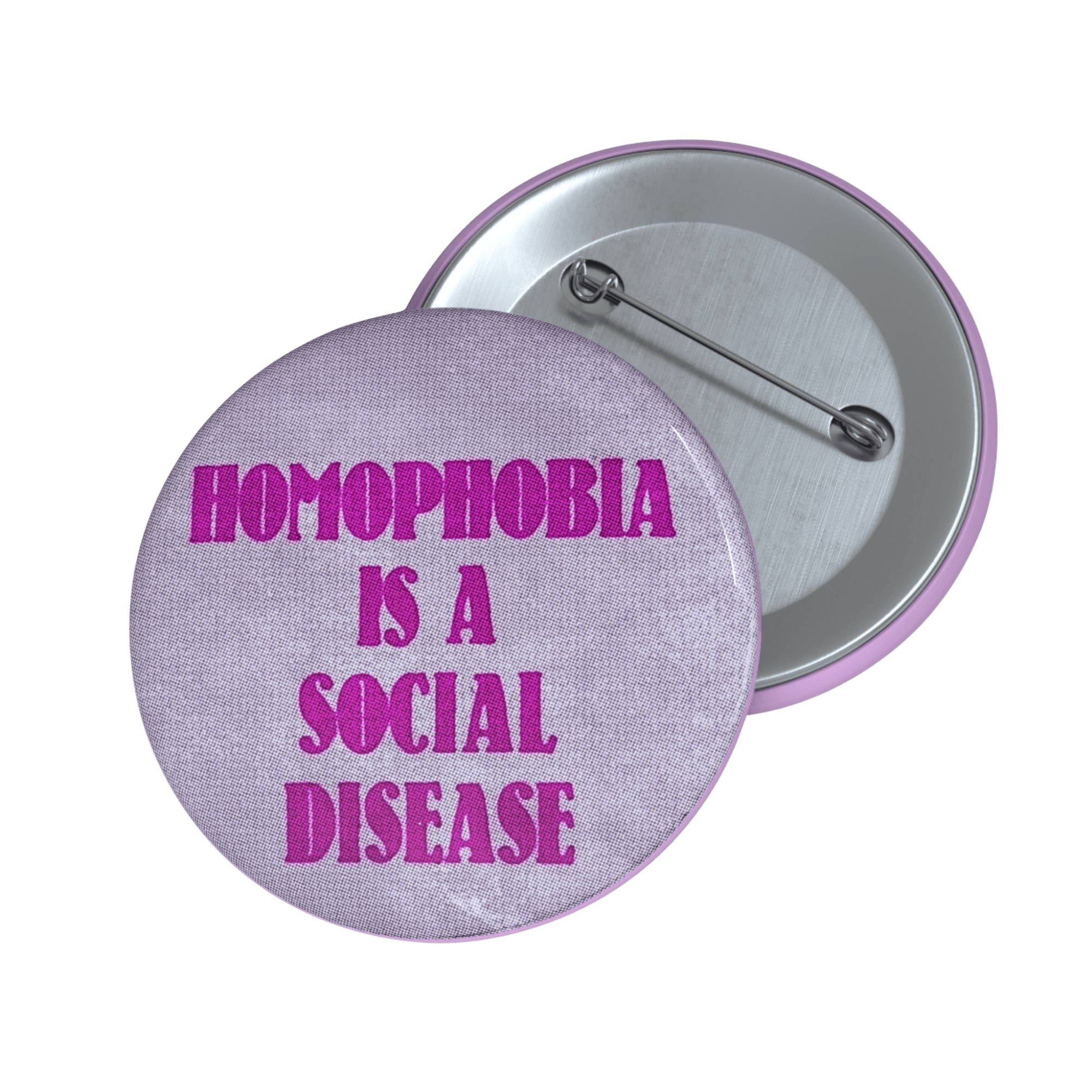 Homophobia Is a Social Disease - Pin Button-accessories-button pins-buttons-NumbskullzKC