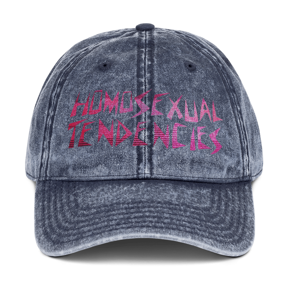 Homosexual Tendencies - Stonewashed Ball Cap - ballcap - baseball style hats - funny ballcaps - Numbskullz