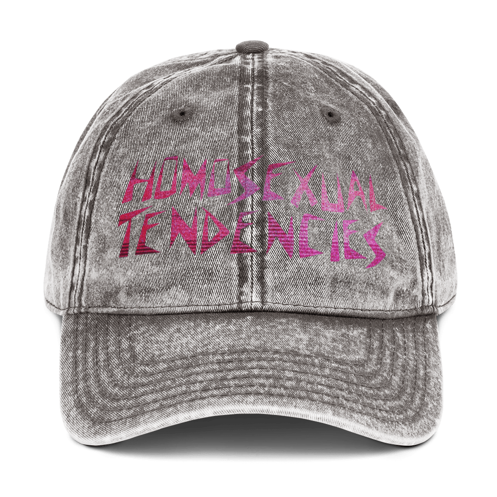 Homosexual Tendencies - Stonewashed Ball Cap - ballcap - baseball style hats - funny ballcaps - Numbskullz