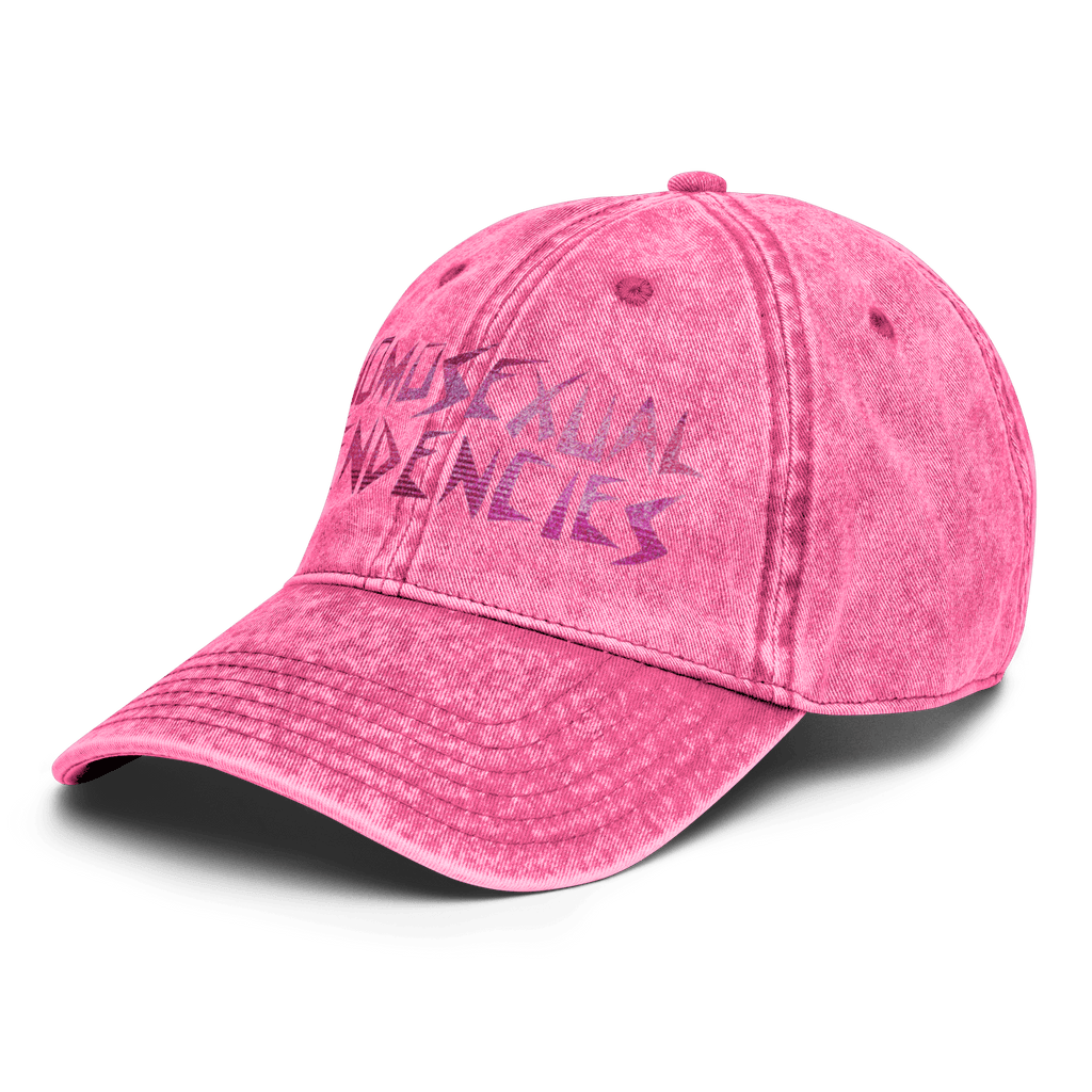 Homosexual Tendencies - Stonewashed Ball Cap - ballcap - baseball style hats - funny ballcaps - Numbskullz