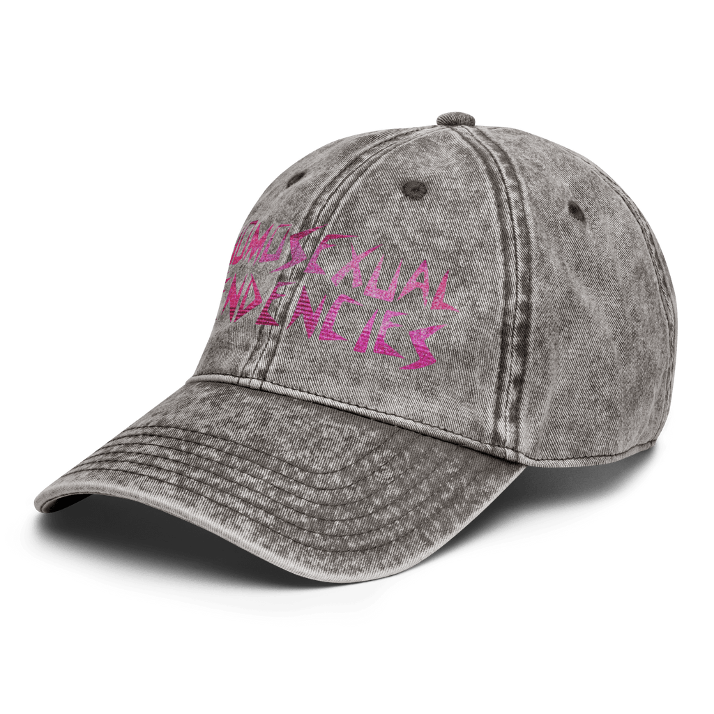 Homosexual Tendencies - Stonewashed Ball Cap - ballcap - baseball style hats - funny ballcaps - Numbskullz