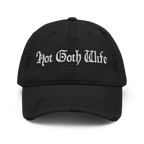 Hot Goth Wife - Distressed Adjustable Ball Cap - ballcap - baseball style hats - hats - Numbskullz