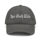 Hot Goth Wife - Distressed Adjustable Ball Cap - ballcap - baseball style hats - hats - Numbskullz
