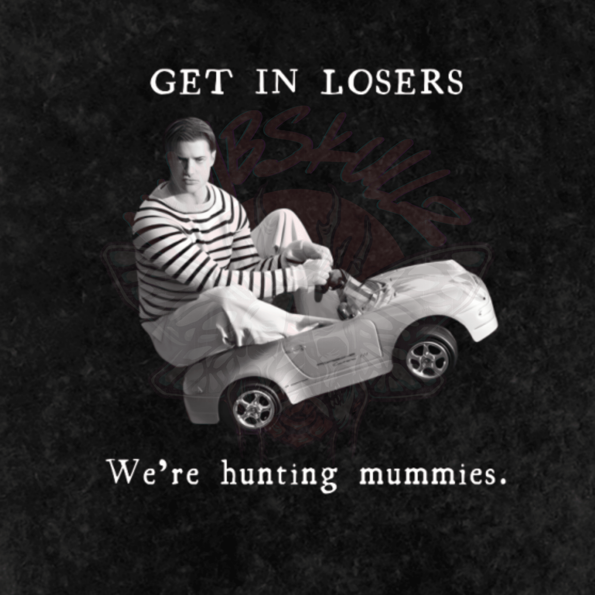 Hunting Mummies [Brendan Fraser] - Oversized T-Shirts-90s-film-men's shirts-NumbskullzKC