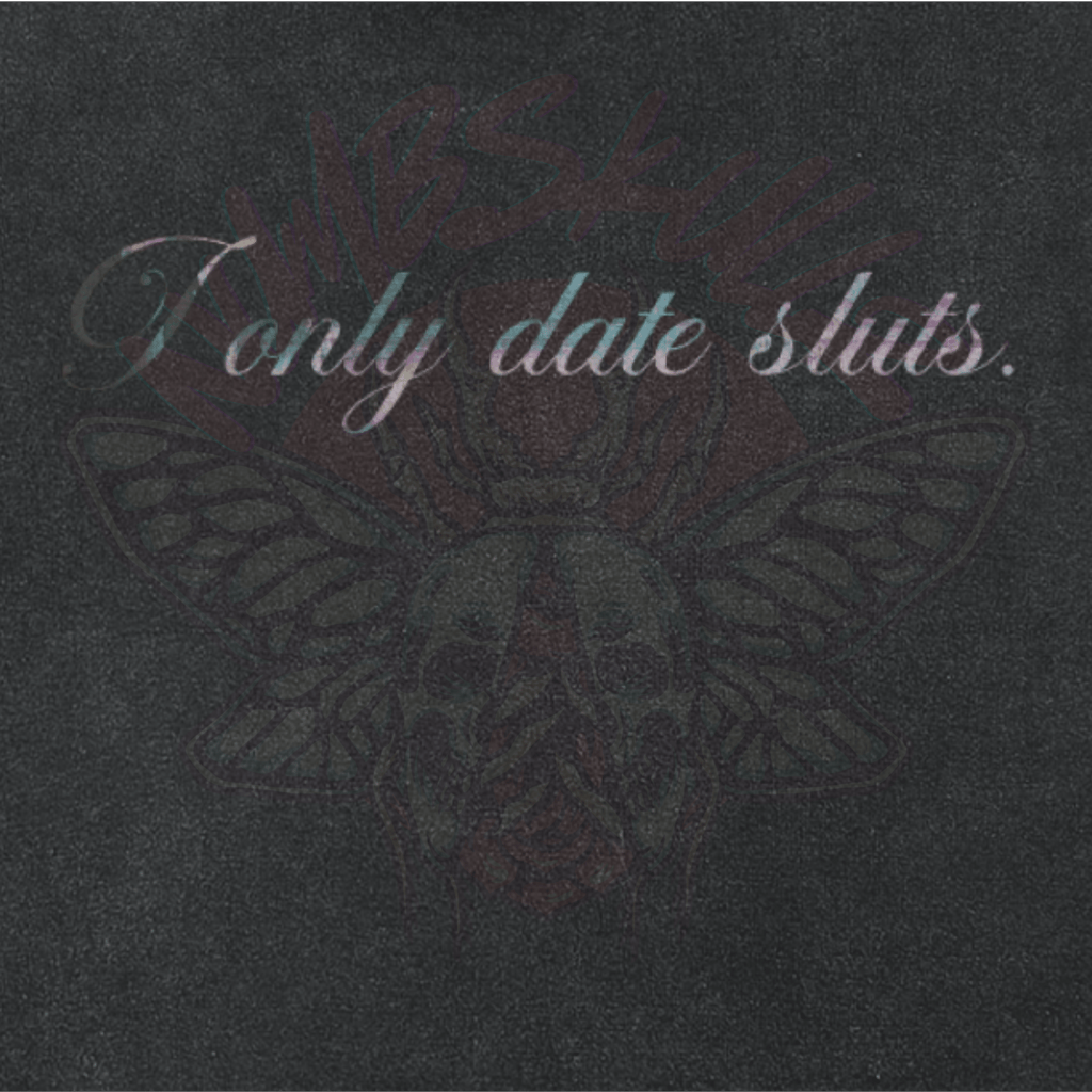 I Only Date Sluts - Snow Washed Crop Top-humor-men's shirts-Numbskullz-NumbskullzKC