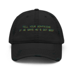 I'm a Vegetarian - Distressed Ball Cap - ballcap - baseball style hats - distressed ball cap - Numbskullz