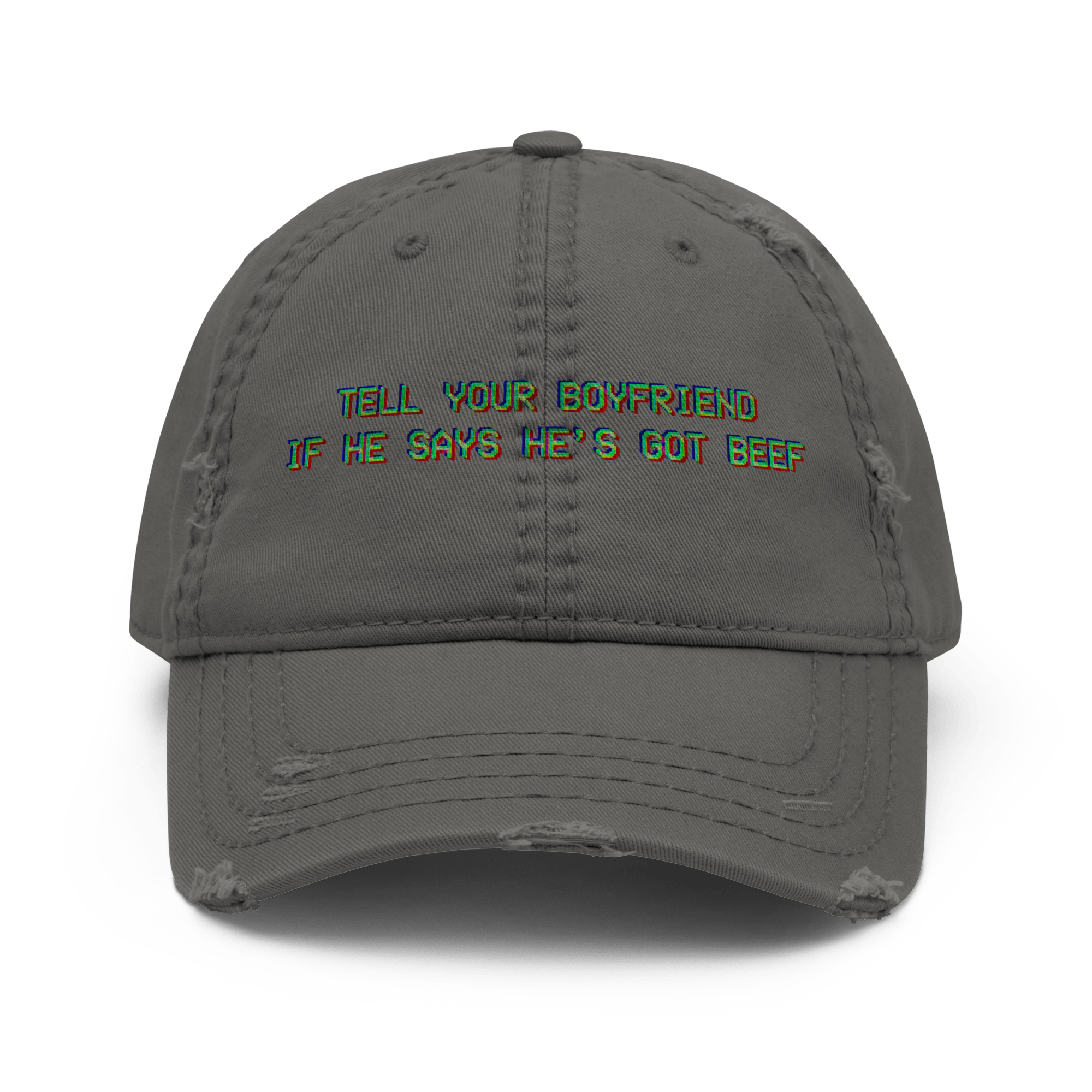 I'm a Vegetarian - Distressed Ball Cap - ballcap - baseball style hats - distressed ball cap - Numbskullz