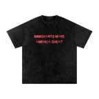 Immigrants Make America Great - Oversized T-Shirt - oversized T-shirts - political - protest - Numbskullz