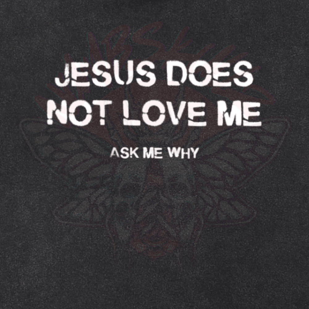 Jesus Doesn't Love Me - Snow Washed Crop Top-cropped-Numbskullz-shirt-NumbskullzKC
