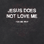Jesus Doesn't Love Me - Snow Washed Crop Top-cropped-Numbskullz-shirt-NumbskullzKC