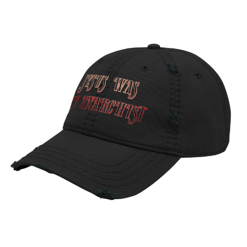 Jesus Was an Anarchist - Distressed Ball Cap-ballcap-men's ball caps-Numbskullz-NumbskullzKC