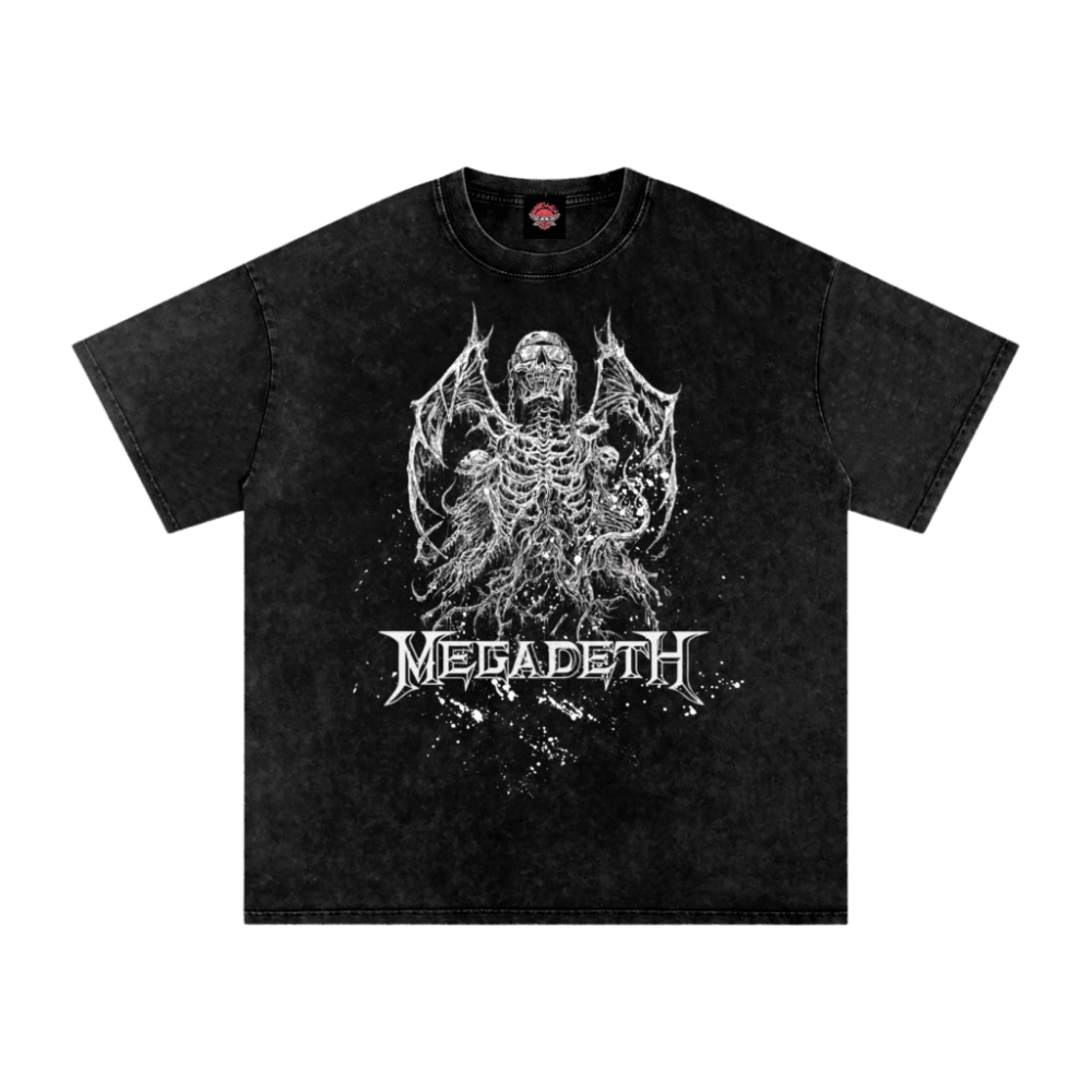 Megadeth - Oversized T-Shirt-logo tees-men's shirts-music-NumbskullzKC