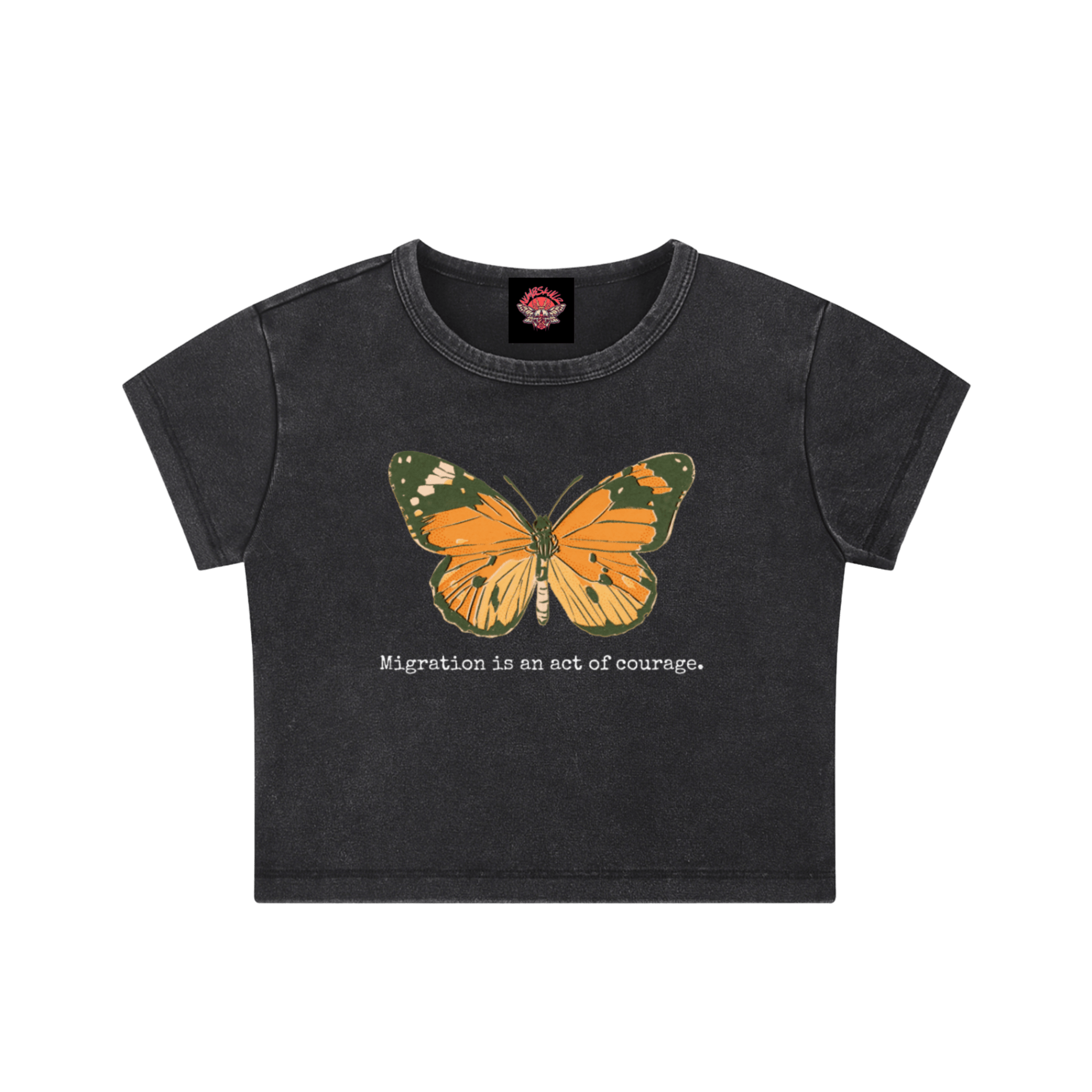 Migration is Courage - Crop Top - cropped - Numbskullz - political - Numbskullz