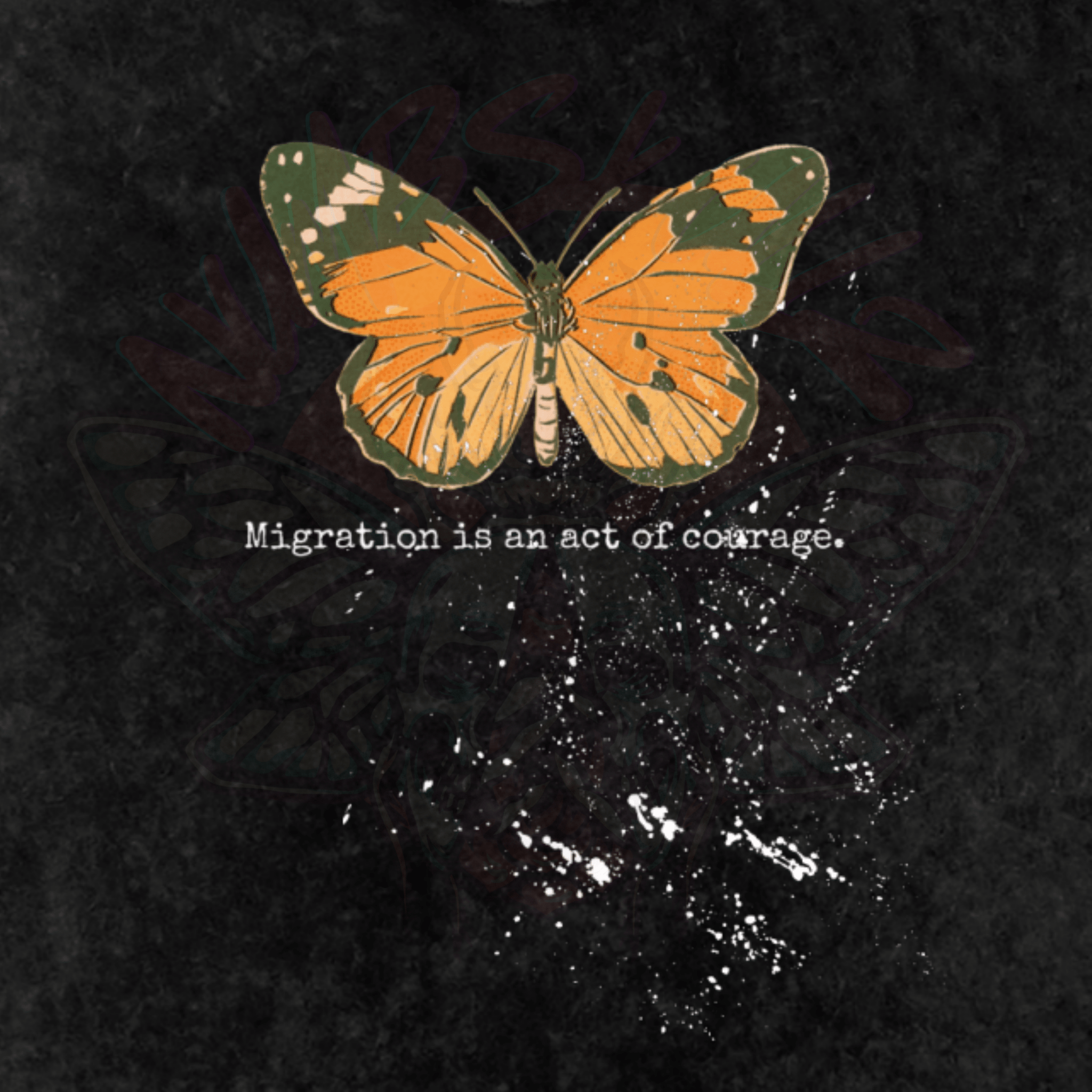 Migration is Courage - Oversized T-Shirt - men's shirts - Numbskullz - oversized T-shirts - Numbskullz