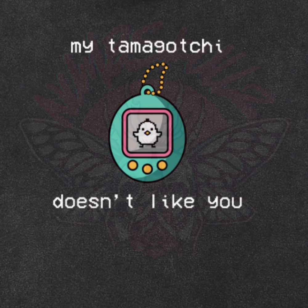 My Tamagotchi - Snow Washed Crop Top-cropped-Numbskullz-shirt-NumbskullzKC