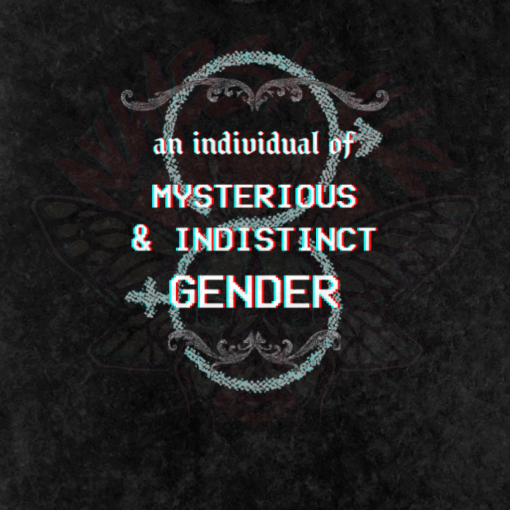 Mysterious Gender - Snow Washed Crop Top - cropped - glitchcore - lgbtq - NumbskullzKC