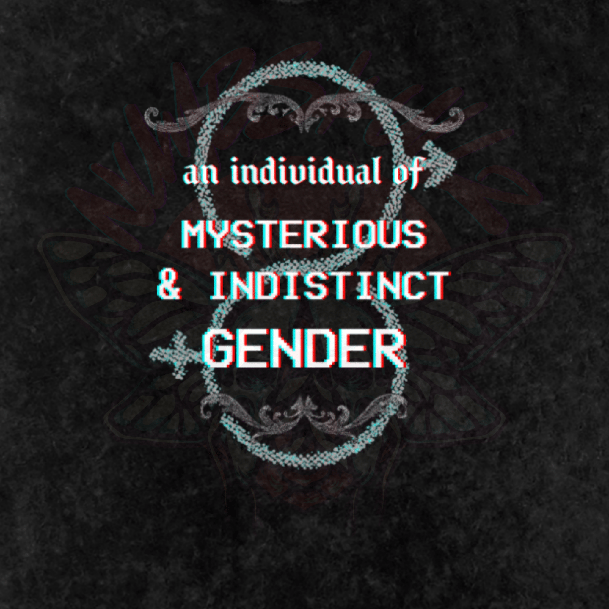 Mysterious Gender - Snow Washed Crop Top - cropped - glitchcore - lgbtq - NumbskullzKC